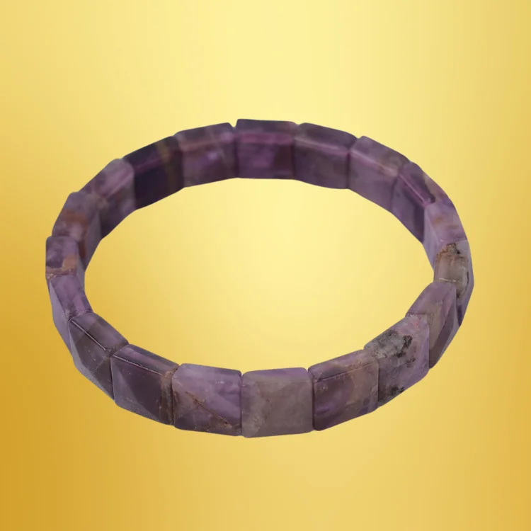 Amethyst Pyramid Shaped Bracelet 